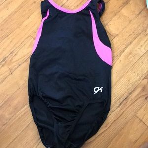 Pink and black leotard